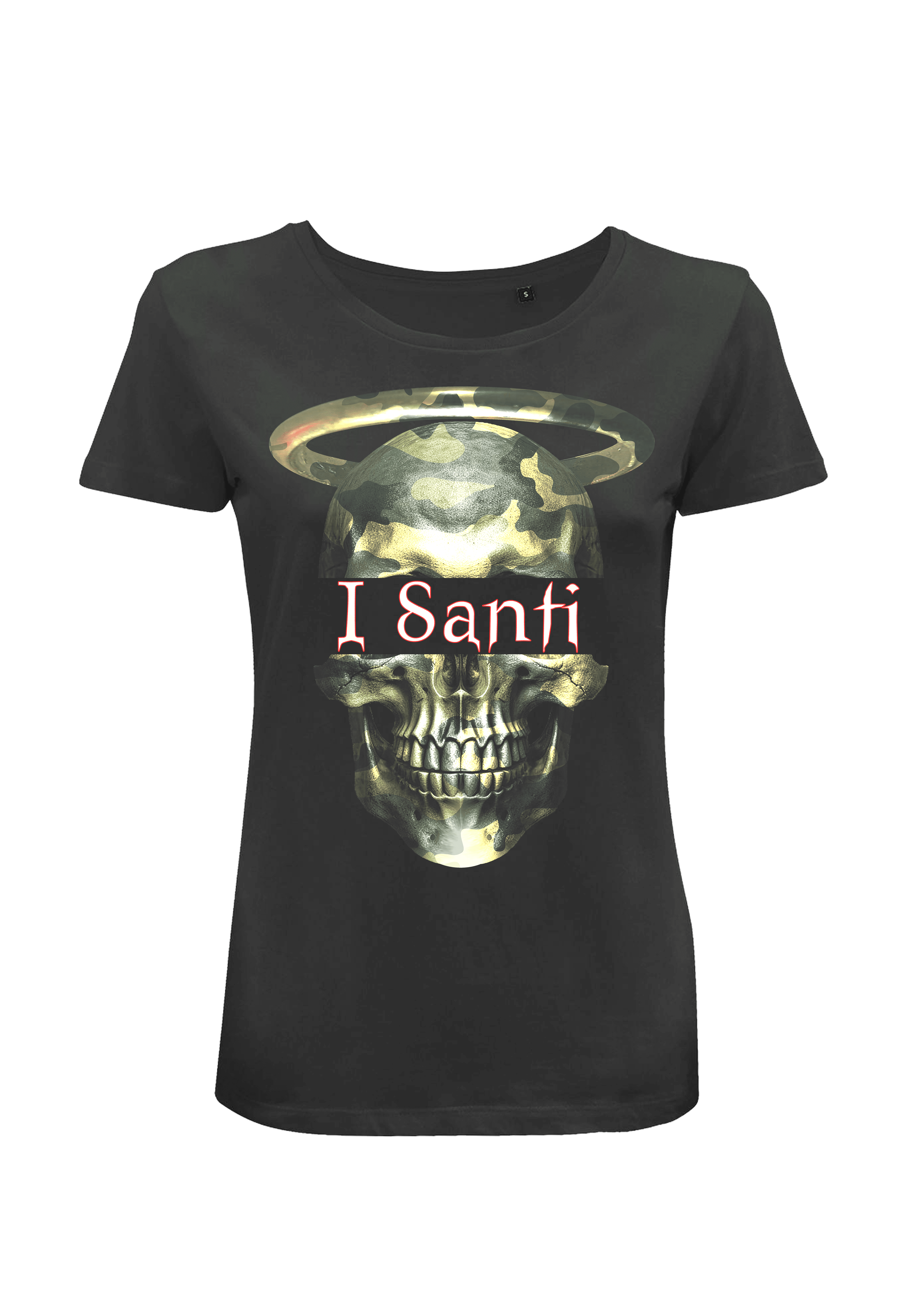 T-shirt Nera Donna Militare Divided Major