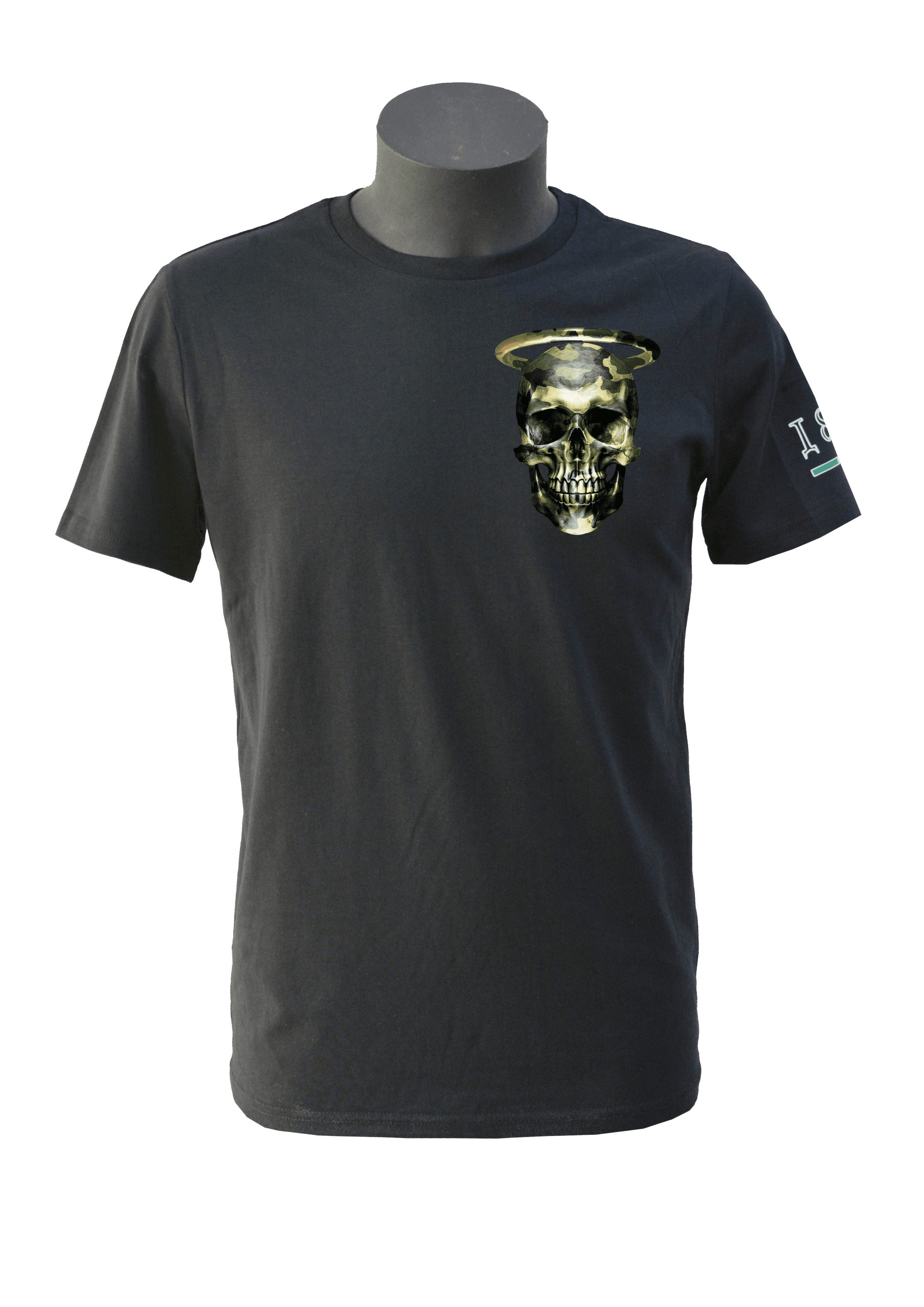 T-shirt Nera Uomo Militare